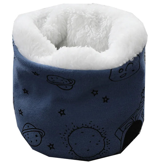 Kids Winter Knitted Plush Scarf O-Ring Neck Warmer for Boys Girls