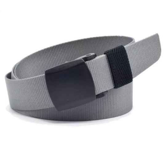 Kids Canvas Belt with Smooth Buckle Boys Students Casual Waist Belt