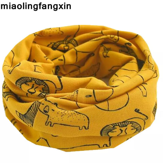 Kids Cotton O-Ring Scarf Winter Neck Warmer for Boys Girls