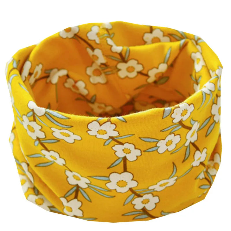 Kids Cotton O-Ring Scarf Winter Neck Warmer for Boys Girls