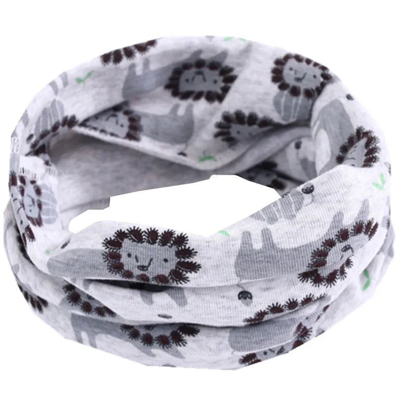 Kids Cotton O-Ring Scarf Winter Neck Warmer for Boys Girls