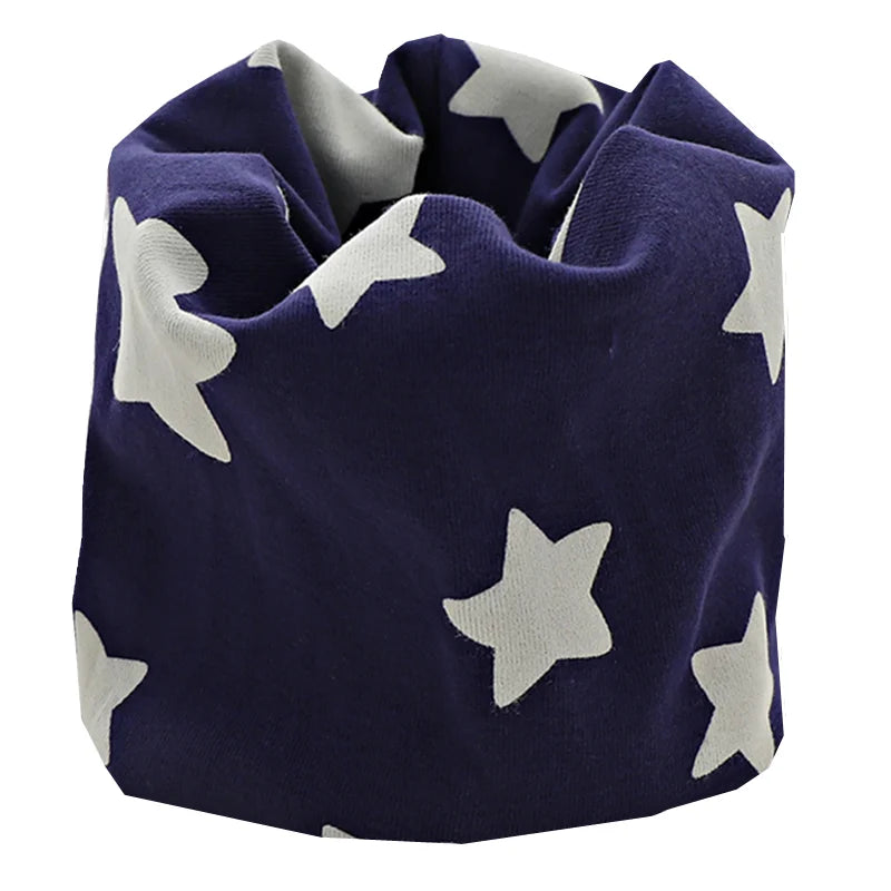 Kids Cotton O-Ring Scarf Winter Neck Warmer for Boys Girls