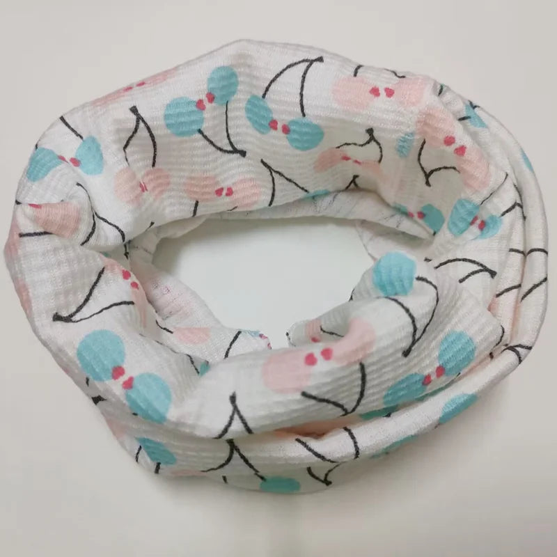 Kids Cotton O-Ring Scarf Winter Neck Warmer for Boys Girls
