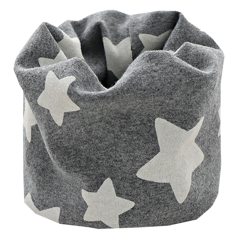 Kids Cotton O-Ring Scarf Winter Neck Warmer for Boys Girls