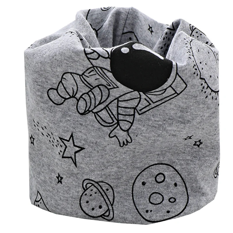 Kids Cotton O-Ring Scarf Winter Neck Warmer for Boys Girls