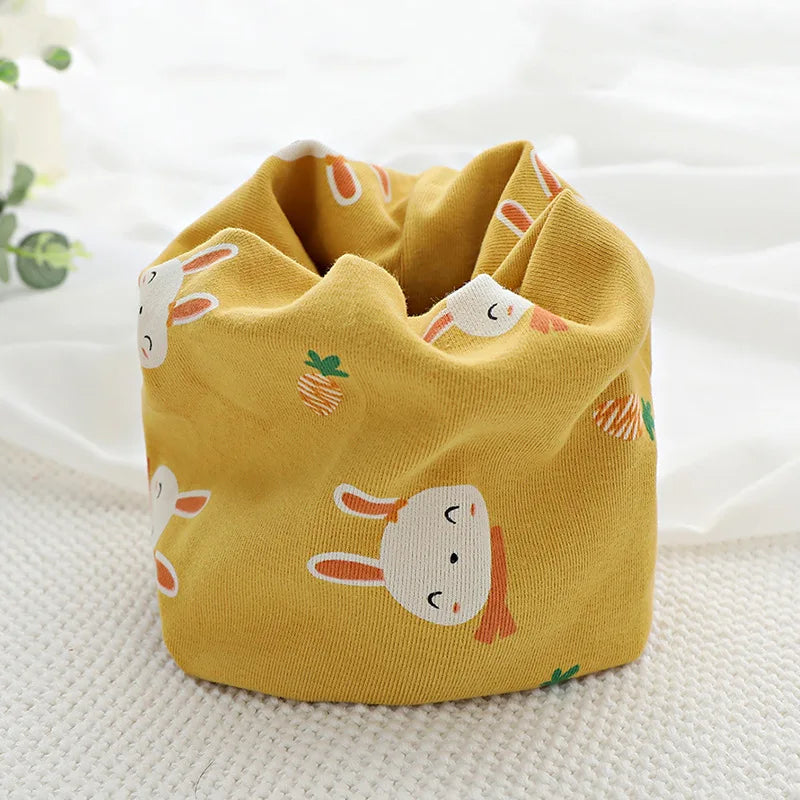Kids Cotton O-Ring Scarf Winter Neck Warmer for Boys Girls