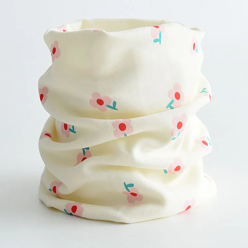 Kids Cotton O-Ring Scarf Winter Neck Warmer for Boys Girls