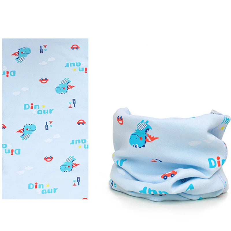 Kids Cotton O-Ring Scarf Winter Neck Warmer for Boys Girls