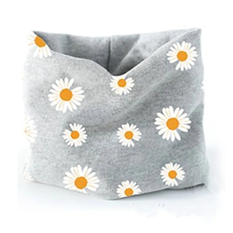 Kids Cotton O-Ring Scarf Winter Neck Warmer for Boys Girls