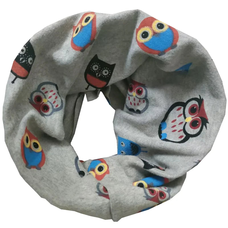 Kids Cotton O-Ring Scarf Winter Neck Warmer for Boys Girls