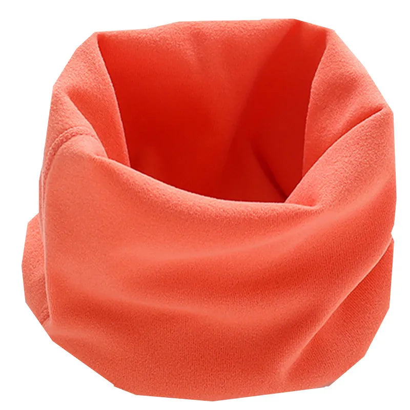 Kids Cotton O-Ring Scarf Winter Neck Warmer for Boys Girls
