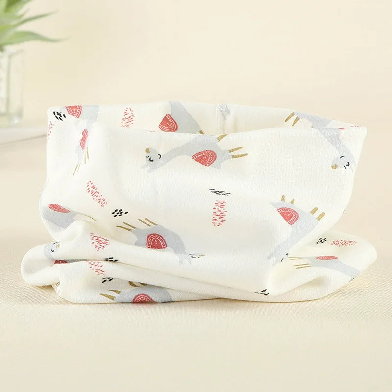 Kids Cotton O-Ring Scarf Winter Neck Warmer for Boys Girls