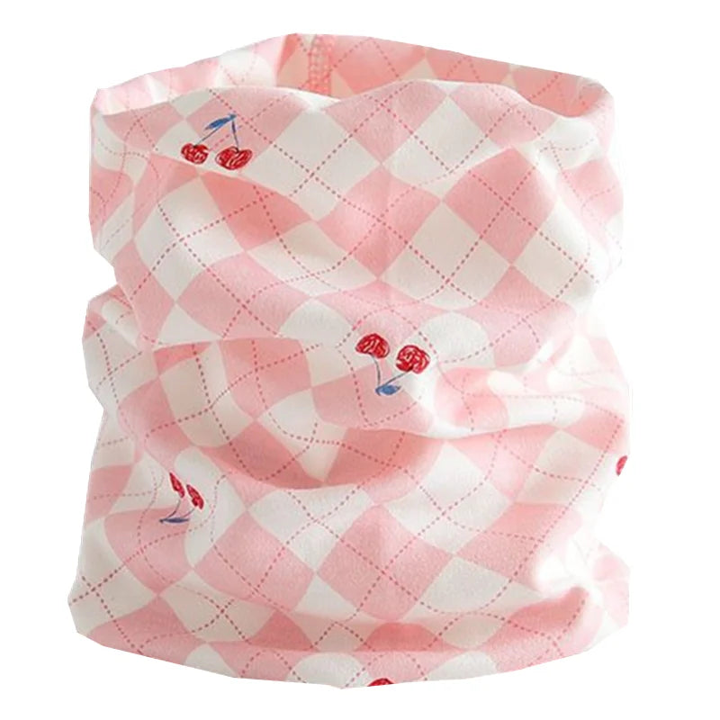 Kids Cotton O-Ring Scarf Winter Neck Warmer for Boys Girls