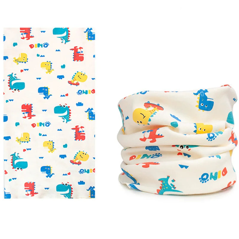 Kids Cotton O-Ring Scarf Winter Neck Warmer for Boys Girls
