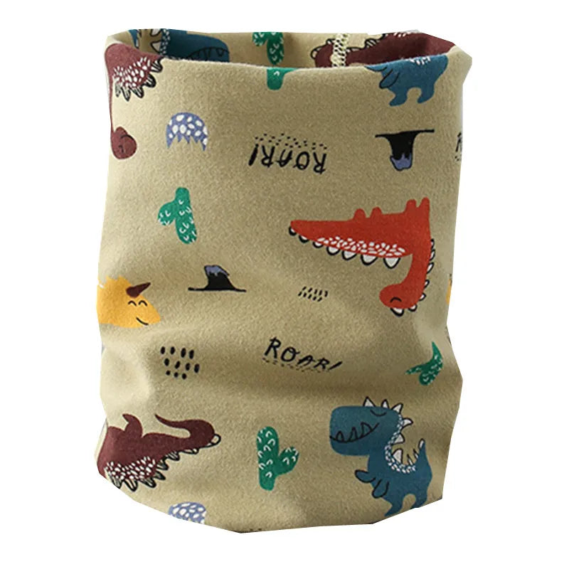 Kids Cotton O-Ring Scarf Winter Neck Warmer for Boys Girls