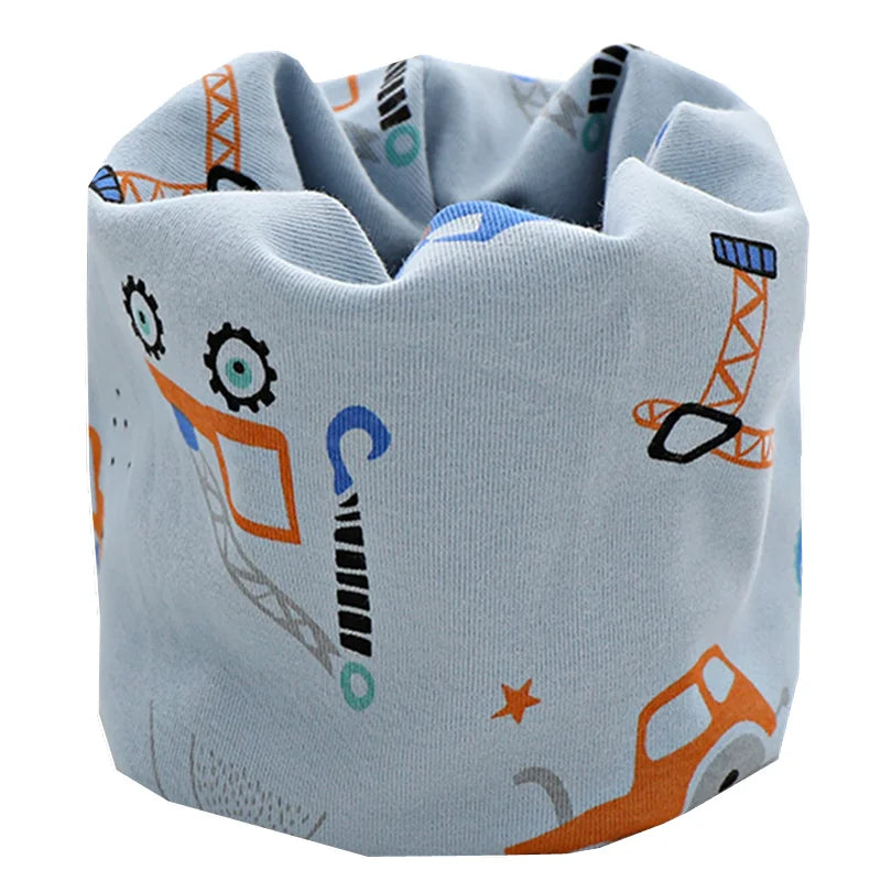 Kids Cotton O-Ring Scarf Winter Neck Warmer for Boys Girls